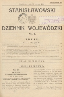 Stanisławowski Dziennik Wojewódzki. 1934, nr 6