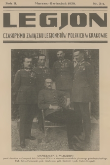 Legjon : czasopismo Związku Legjonistów Polskich w Krakowie. R.2, 1930, nr 3-4