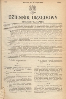 Dziennik Urzędowy Ministerstwa Skarbu. 1919, nr 3