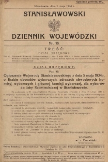 Stanisławowski Dziennik Wojewódzki. 1934, nr 10
