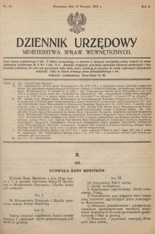 Dziennik Urzędowy Ministerstwa Spraw Wewnętrznych. 1919, nr 41