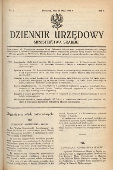 Dziennik Urzędowy Ministerstwa Skarbu. 1919, nr 9