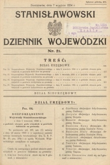 Stanisławowski Dziennik Wojewódzki. 1934, nr 21