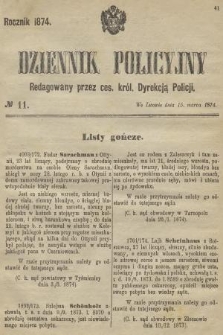 Dziennik Policyjny. 1874, № 11