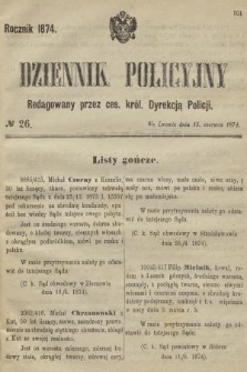 Dziennik Policyjny. 1874, № 26