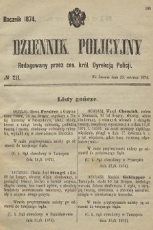 Dziennik Policyjny. 1874, № 28