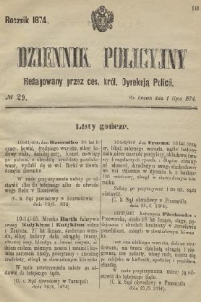 Dziennik Policyjny. 1874, № 29