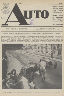 Auto : organ Automobilklubu Polski oraz klubów afiliowanych = organe officiel de l'Automobilklub Polski et des clubs affiliés. [R.13], 1934, nr 5