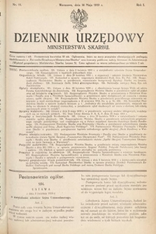 Dziennik Urzędowy Ministerstwa Skarbu. 1919, nr 11