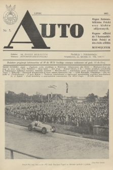 Auto : organ Automobilklubu Polski oraz klubów afiliowanych = organe officiel de l'Automobilklub Polski et des clubs affiliés. [R.14], 1935, nr 7