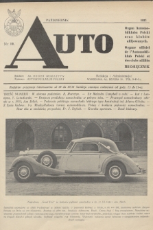 Auto : organ Automobilklubu Polski oraz klubów afiliowanych = organe officiel de l'Automobilklub Polski et des clubs affiliés. [R.14], 1935, nr 10