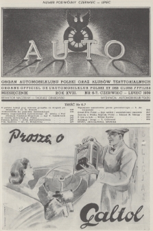 Auto : organ Automobilklubu Polski oraz klubów terytorialnych = organe Officiel de l' Automobilklub Polski et des clubs afiliés. R.18, 1939, nr 6-7
