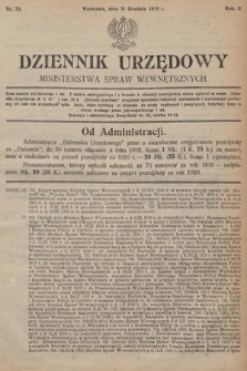 Dziennik Urzędowy Ministerstwa Spraw Wewnętrznych. 1919, nr 50