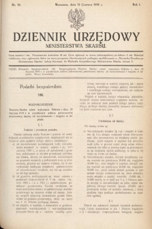 Dziennik Urzędowy Ministerstwa Skarbu. 1919, nr 12