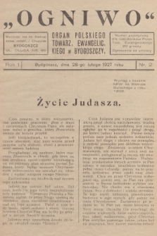 Ogniwo : Organ Polskiego Towarz. Ewangelickiego w Bydgoszczy. R. 1, 1927, nr 2