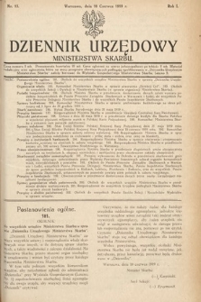 Dziennik Urzędowy Ministerstwa Skarbu. 1919, nr 13