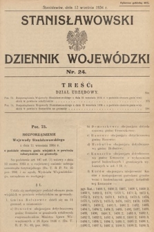 Stanisławowski Dziennik Wojewódzki. 1934, nr 24
