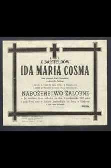 Ś. P. Z Bratfeldów Ida Maria Cosma żona generała Armii Rumuńskiej, wychowanka Sorbony zasnęła w Panu 11 lipca 1965 r. w Bukareszcie i tamże pochowana w grobowcu rodzinnym […]