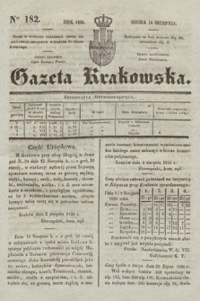 Gazeta Krakowska. 1836, nr 182