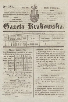 Gazeta Krakowska. 1836, nr 187