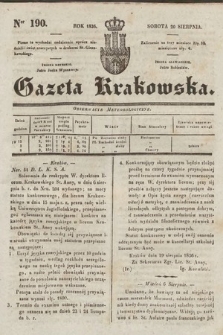 Gazeta Krakowska. 1836, nr 190