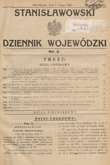 Stanisławowski Dziennik Wojewódzki. 1935, nr 2