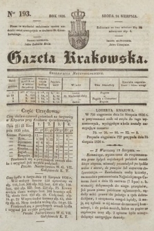 Gazeta Krakowska. 1836, nr 193