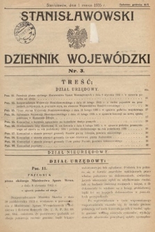 Stanisławowski Dziennik Wojewódzki. 1935, nr 3