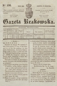 Gazeta Krakowska. 1836, nr 196