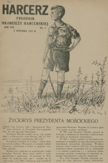 Harcerz : tygodnik młodzieży harcerskiej. R.8, 1927, nr 2