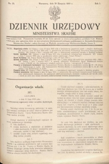 Dziennik Urzędowy Ministerstwa Skarbu. 1919, nr 23
