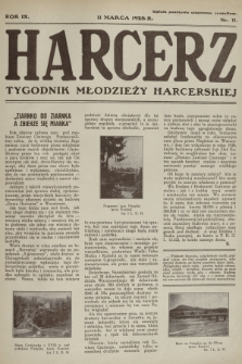 Harcerz : tygodnik młodzieży harcerskiej. R.9, 1928, nr 11