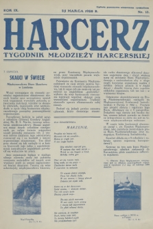 Harcerz : tygodnik młodzieży harcerskiej. R.9, 1928, nr 13