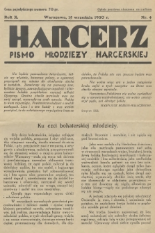 Harcerz : tygodnik młodzieży harcerskiej. R.11, 1930, nr 4