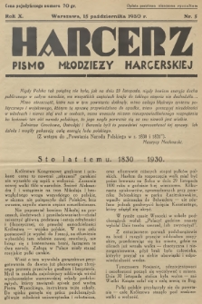 Harcerz : tygodnik młodzieży harcerskiej. R.11, 1930, nr 5
