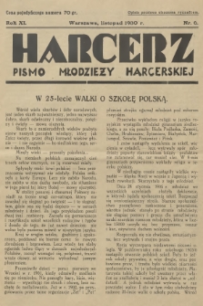 Harcerz : tygodnik młodzieży harcerskiej. R.11, 1930, nr 6