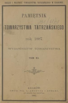 Pamiętnik Towarzystwa Tatrzańskiego. T.11 (1887)