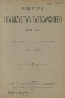 Pamiętnik Towarzystwa Tatrzańskiego. T.14 (1893)