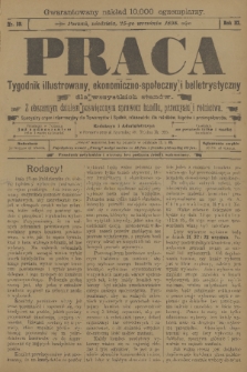 Praca : tygodnik illustrowany, ekonomiczno-społeczny i belletrystyczny. R. 3, 1898, nr 39