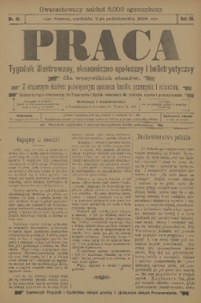 Praca : tygodnik illustrowany, ekonomiczno-społeczny i belletrystyczny. R. 3, 1898, nr 40