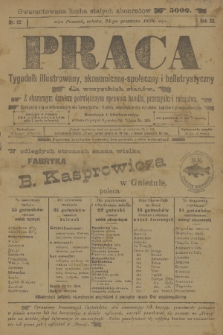 Praca : tygodnik illustrowany, ekonomiczno-społeczny i belletrystyczny. R. 3, 1898, nr 52