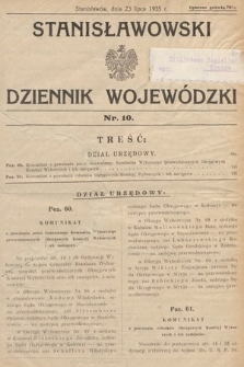 Stanisławowski Dziennik Wojewódzki. 1935, nr 10