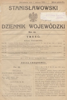 Stanisławowski Dziennik Wojewódzki. 1935, nr 11