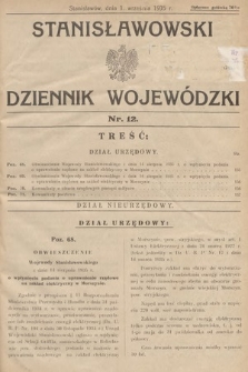 Stanisławowski Dziennik Wojewódzki. 1935, nr 12