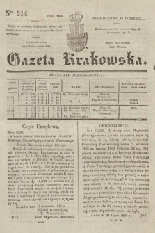 Gazeta Krakowska. 1836, nr 214