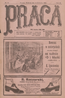 Praca: tygodnik polityczny i literacki, illustrowany. R. 9, 1905, nr 16