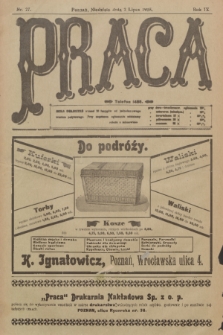 Praca: tygodnik polityczny i literacki, illustrowany. R. 9, 1905, nr 27