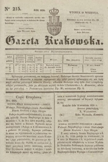 Gazeta Krakowska. 1836, nr 215