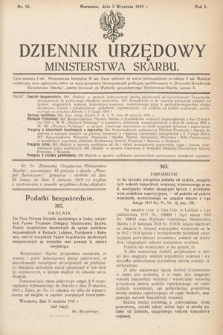 Dziennik Urzędowy Ministerstwa Skarbu. 1919, nr 25