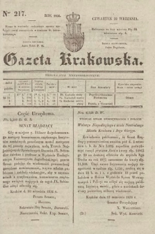 Gazeta Krakowska. 1836, nr 217